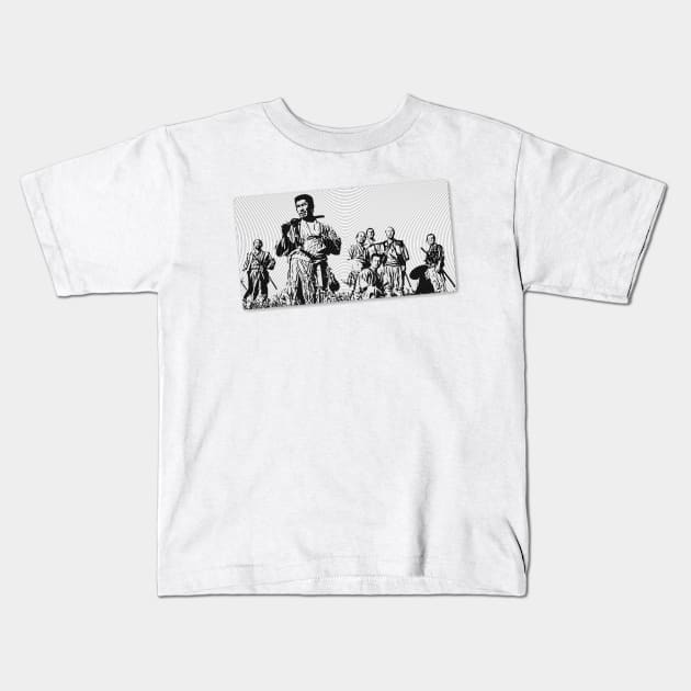 Seven Samurai Kids T-Shirt by QuassarStore